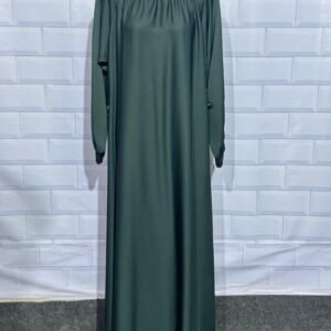 Front & Back Elastic Neck Abaya with Bazu Side Belt