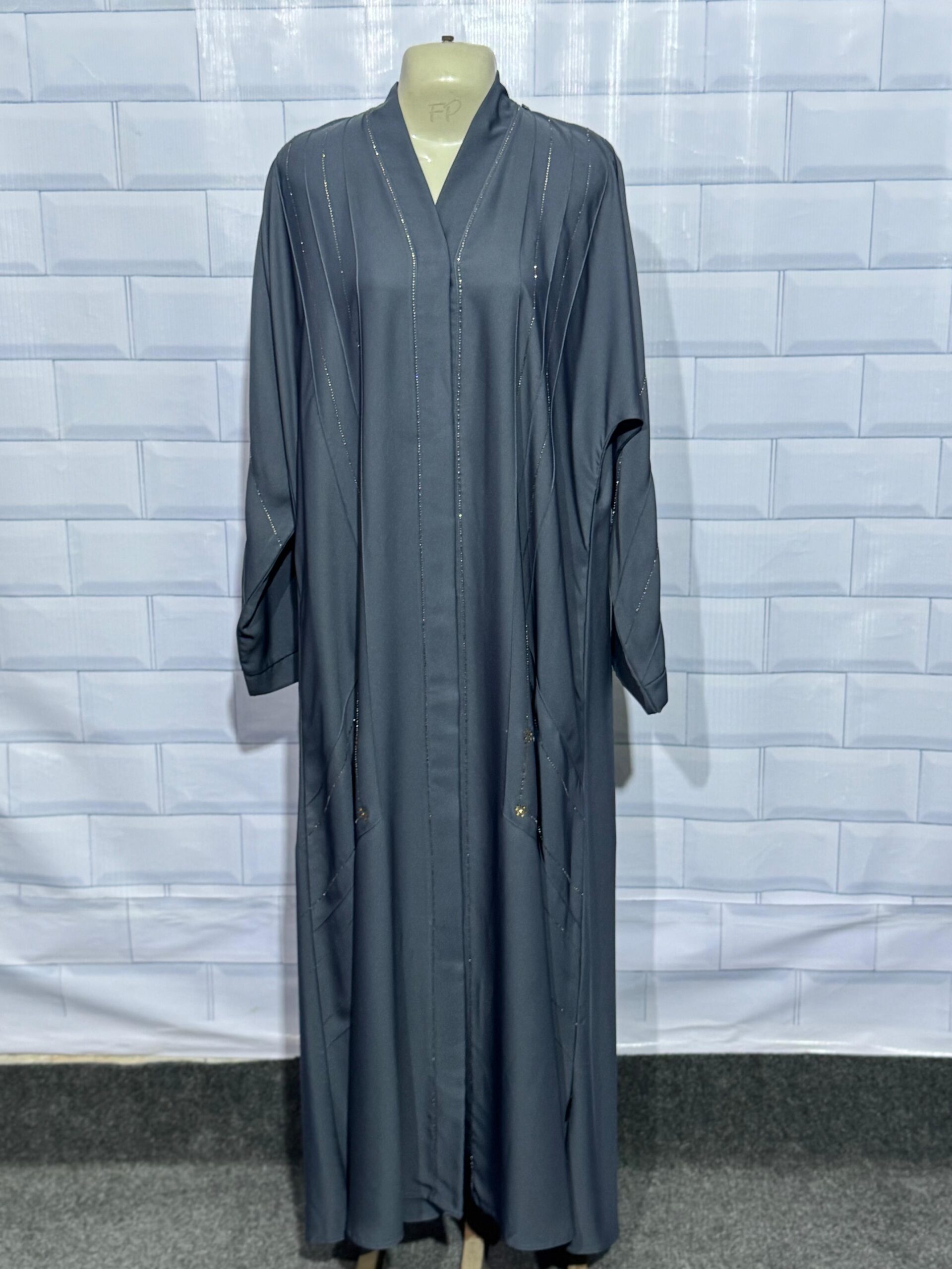 Full Stone Lining Abaya Design